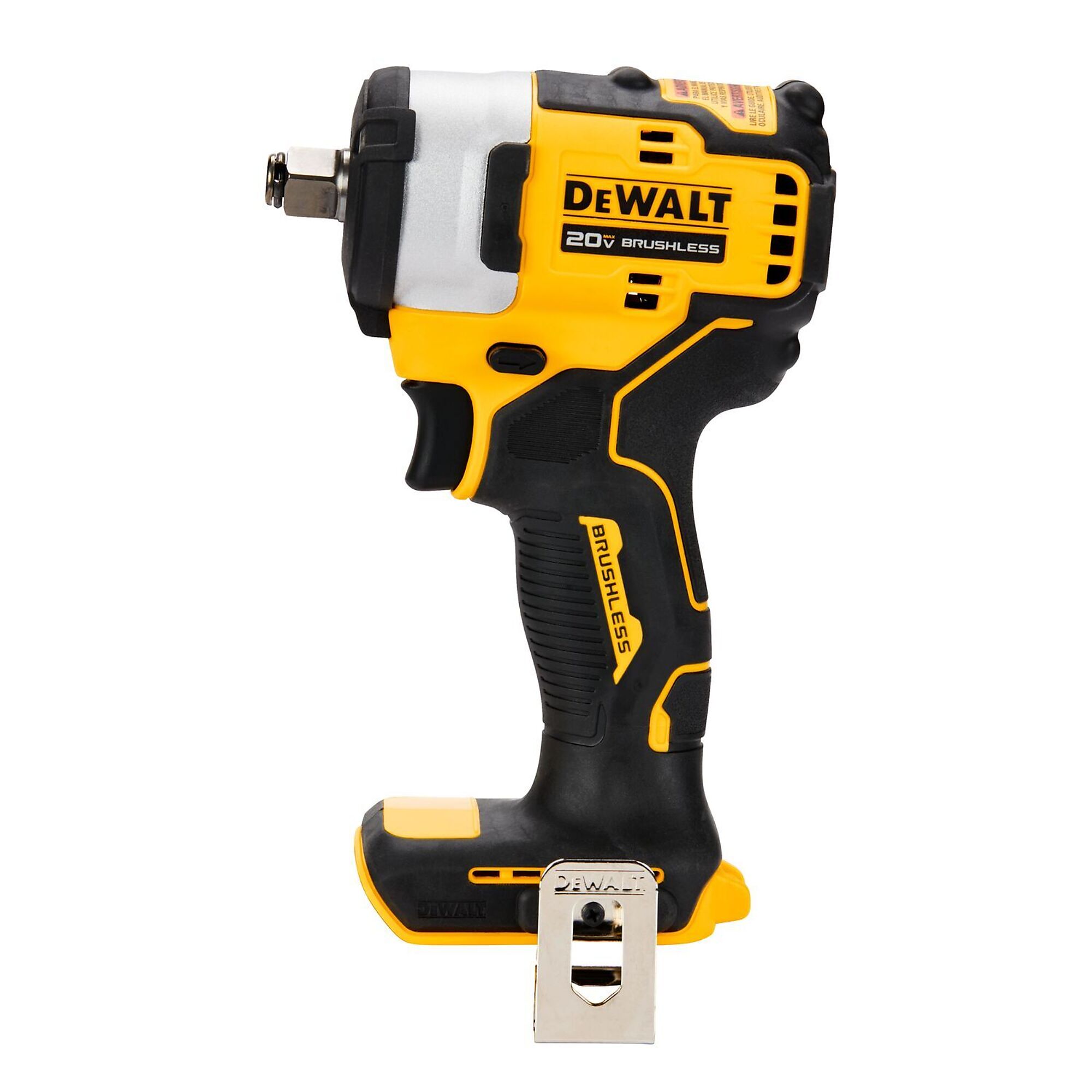 DEWALT, 20V MAX 1/2in. Compact Impact Wrench (Tool Only), Drive Size 1/2 in, Volts 20, Battery Type Lithium-ion, Model# DCF911B